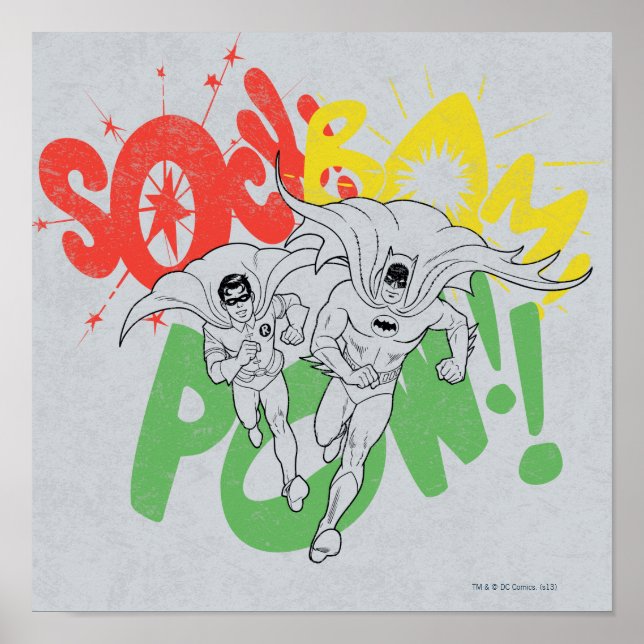SOCK BAM POW Batman and Robin Poster (Front)