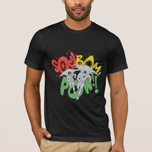 SOCK BAM POW Batman and Robin T-Shirt (Front)