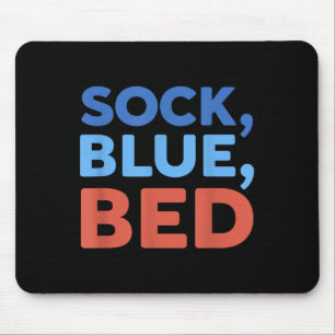 Sock Blue Bed Funny Meme _1 Mouse Pad