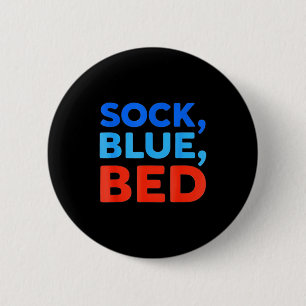 Sock Blue Bed Funny Meme 6 Cm Round Badge