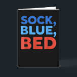 Sock Blue Bed Funny Meme  Card<br><div class="desc">Sock Blue Bed Funny Meme</div>