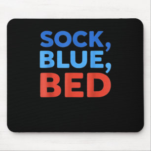 Sock Blue Bed Funny Meme Mouse Pad
