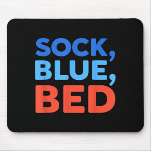 Sock Blue Bed Funny Meme  Mouse Pad