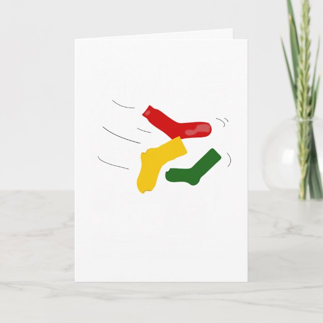 Sock Chucker Birthday Card (Front)