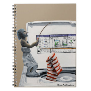 Sock Criminal Fishing Fantasy Spiral Notebook