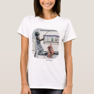 Sock Criminal Fishing Thief Fantasy Art T-Shirt