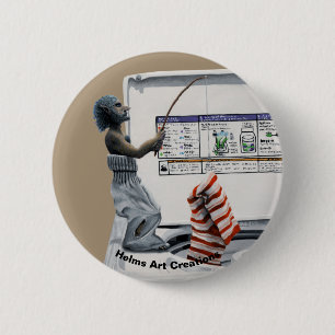 Sock Criminal Fishing Thief Fantasy Button