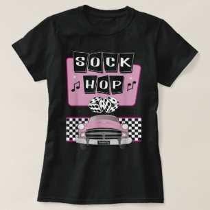 Sock Hop 1950s Rockabilly Party Design T-Shirt