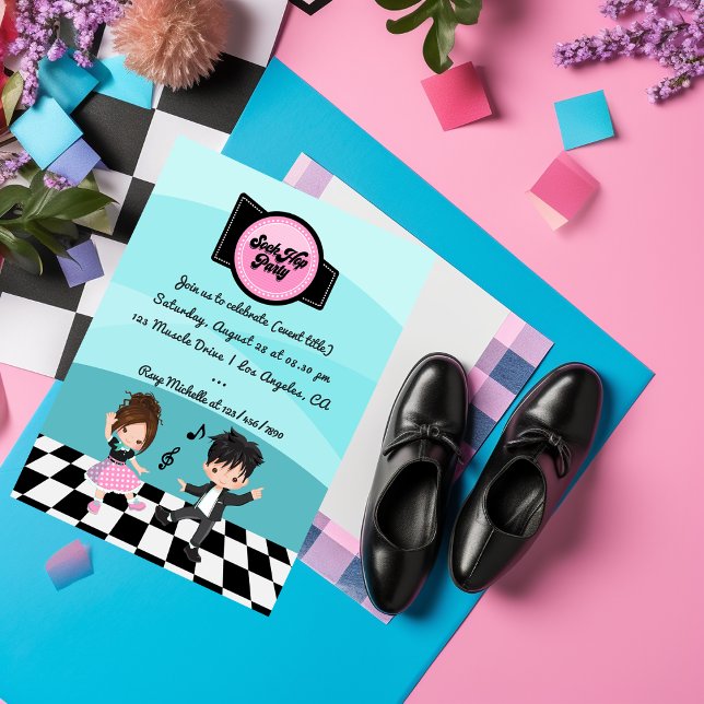 Sock Hop Party Invitation (Creator Uploaded)