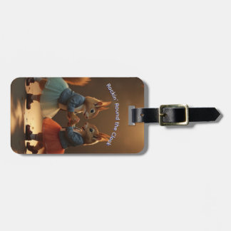 Sock Hop Squirrels Luggage Tag