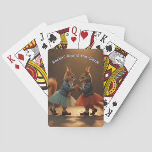 Sock Hop Squirrels Playing Cards