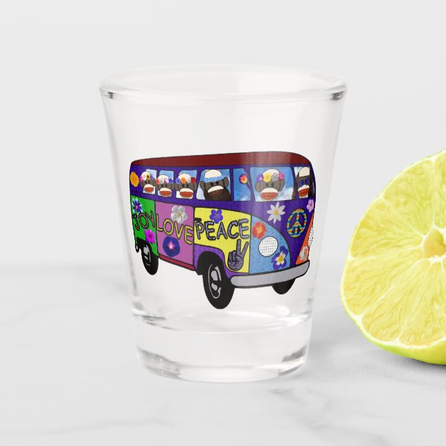Sock Money Peace Bus Shot Glass (Front)