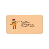 Sock Monkey Acoustic Guitar