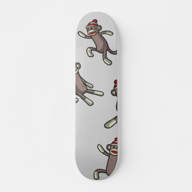 Sock Monkey Action Skateboard (Front)
