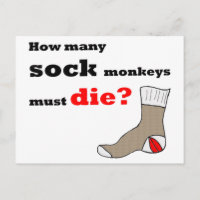 Sock Monkey Activist Postcard