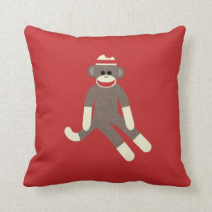 Sock Monkey Argyle pillow