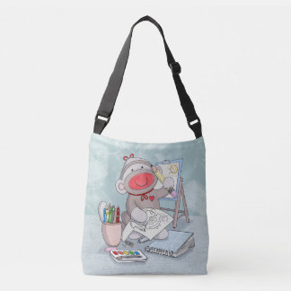 Sock Monkey Artist Crossbody Bag