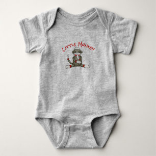 Sock Monkey Baby Romper Bodysuit