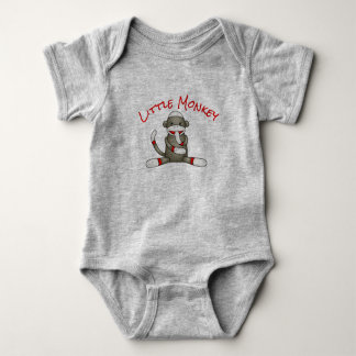 Sock Monkey Baby Romper Bodysuit
