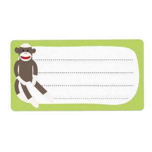 Sock Monkey blank label