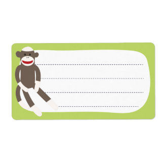 Sock Monkey blank label
