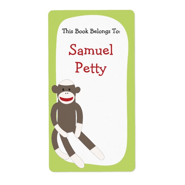 Sock Monkey bookplate (Front)