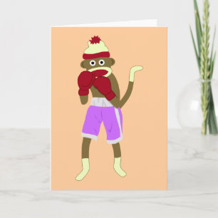 Sock Monkey Boxer Card