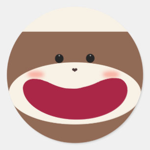 Sock Monkey Boy Sticker