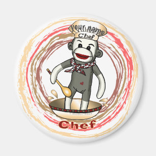 Sock Monkey Chef  magnet