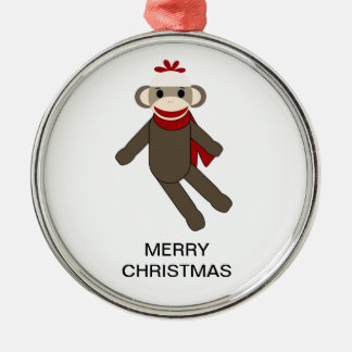 Sock Monkey Christmas Ornament
