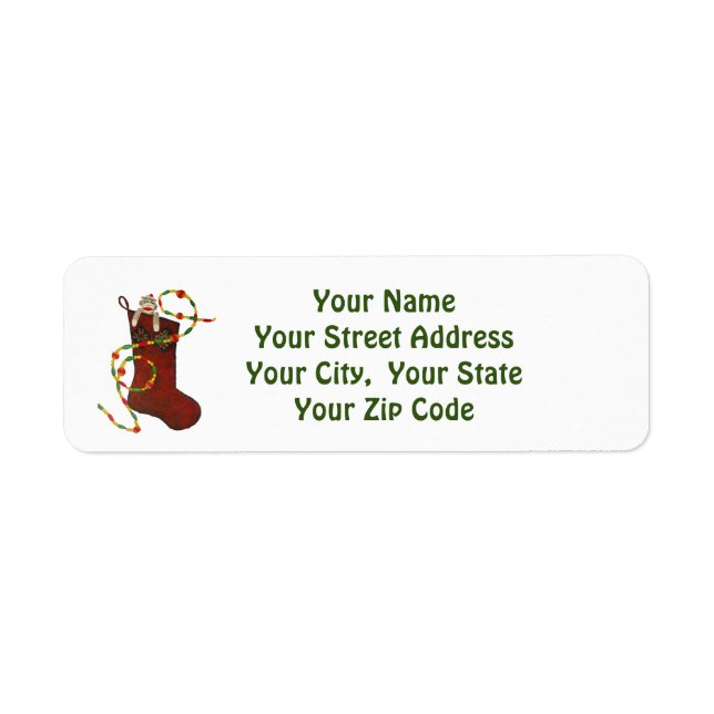 Sock Monkey Christmas Return Address Label (Front)