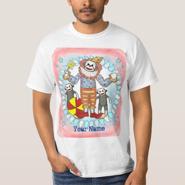 Sock Monkey Clown  t-shirt (Front)