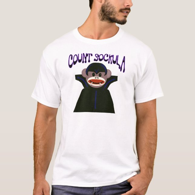 Sock Monkey count sockula t-shirts (Front)