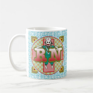 Sock Monkey custom RN Nurse Mug