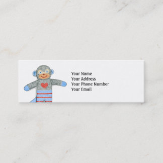 Sock Monkey Customisable Business Card