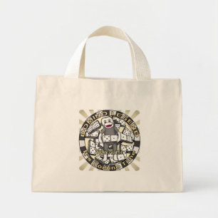 Sock Monkey Domino Legend Mini Tote Bag