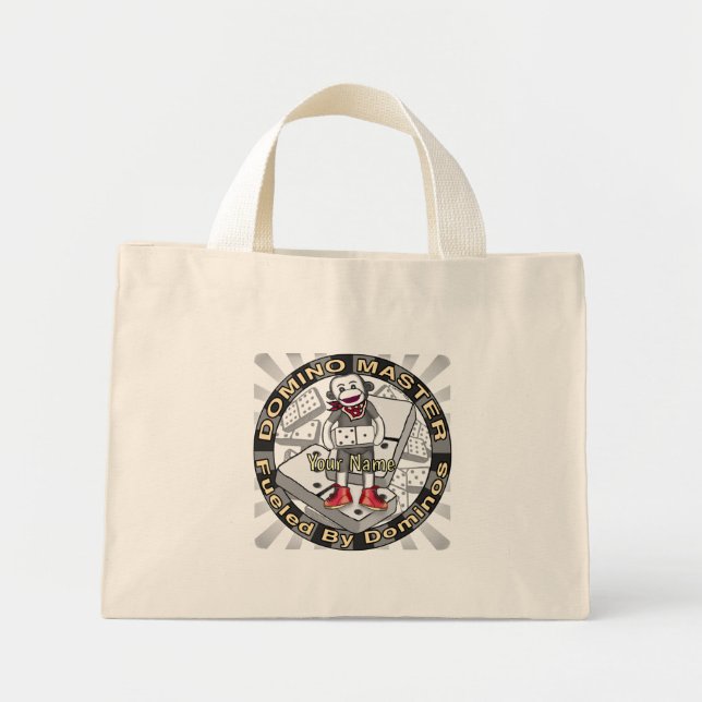 Sock Monkey Domino Master Mini Tote Bag (Front)