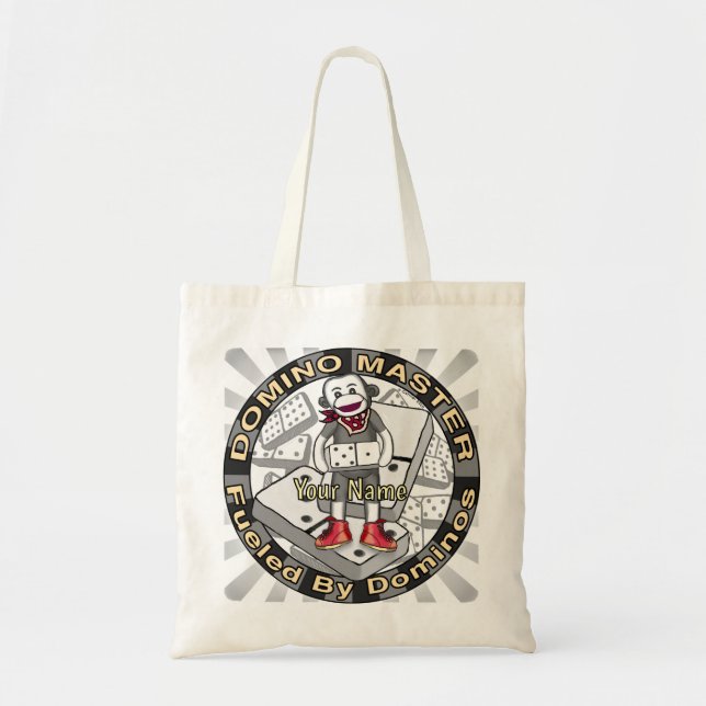 Sock Monkey Domino Master Tote Bag (Front)