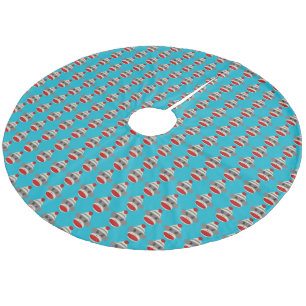 Sock Monkey Face Fleece Tree Skirt