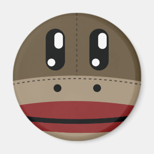 Sock Monkey Face Products Magnet