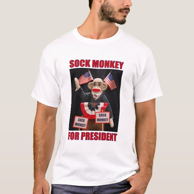 Sock Monkey for President T-Shirt (Front)