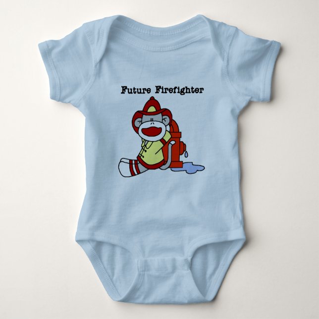 Sock Monkey Future Firefighter Tshirts and Gifts (Front)