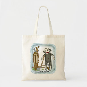 Sock Monkey Golf Tote Bag