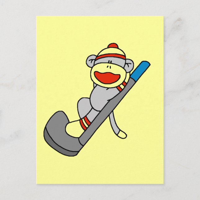 Sock Monkey Golf Tshirts and Gifts Postcard (Front)