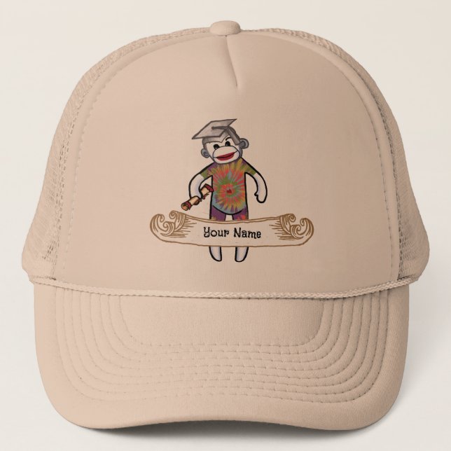 Sock Monkey Graduation hat (Front)