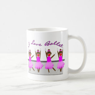 sock monkey "I LOVE BALLET" Coffee Mug