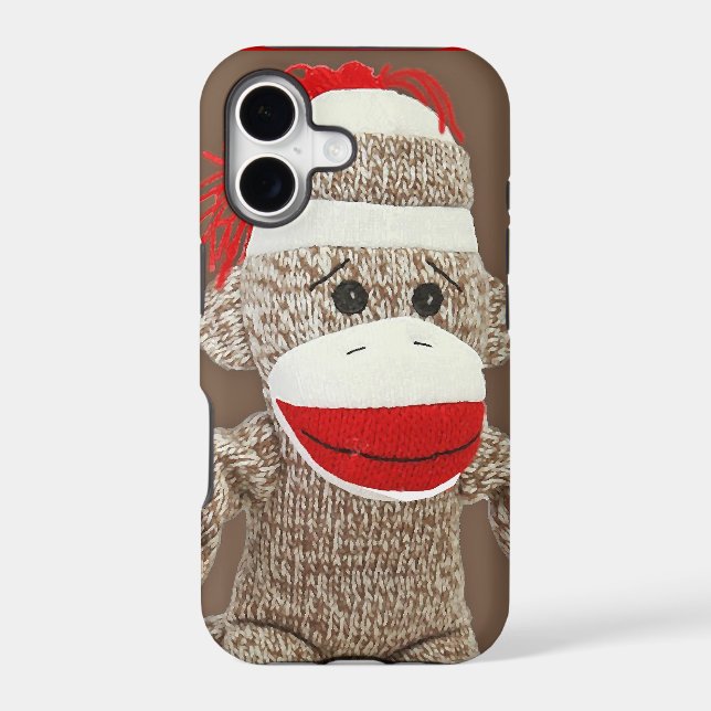 sock monkey iphone 5 case (Back)