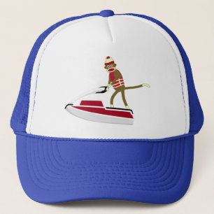 Sock Monkey Jetski Trucker Hat