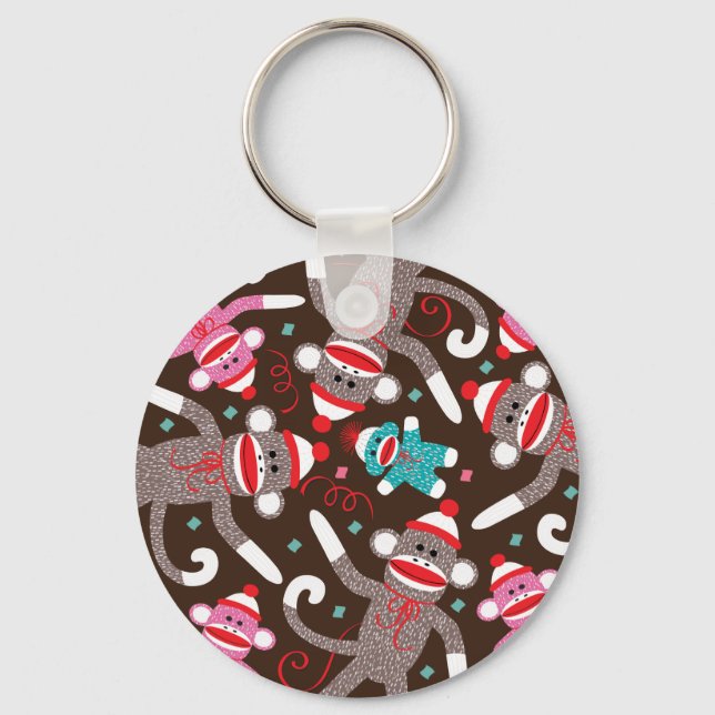 Sock Monkey Key Ring (Front)