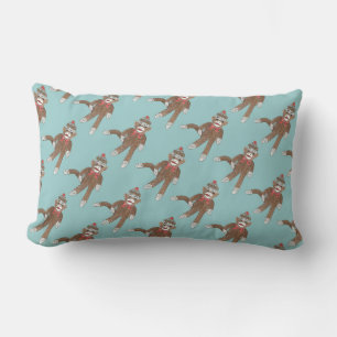 Sock Monkey Lumbar Pillow